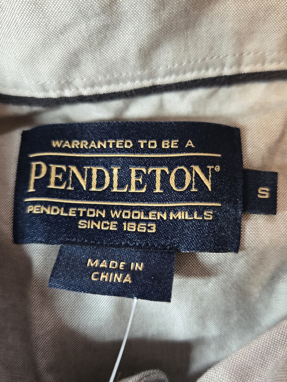New! Pendelton Cotton Button Front Shirt Mens Size Small Blue And White - Picture 2 of 9